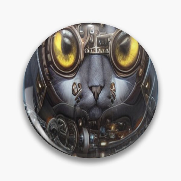 Item preview, Big Eye Steam Punk Meow Cute Cat for Cat Lovers designed and sold by aventi24.