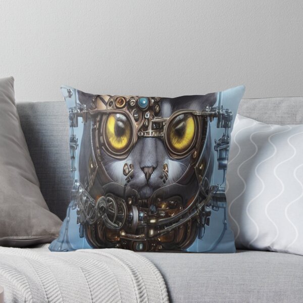 Item preview, Big Eye Steam Punk Meow Cute Cat for Cat Lovers designed and sold by aventi24.