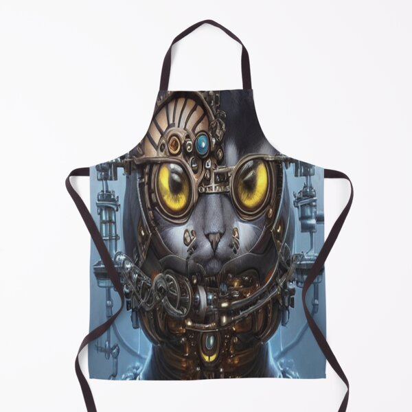 Item preview, Big Eye Steam Punk Meow Cute Cat for Cat Lovers designed and sold by aventi24.