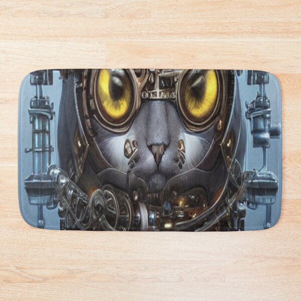 Item preview, Big Eye Steam Punk Meow Cute Cat for Cat Lovers designed and sold by aventi24.