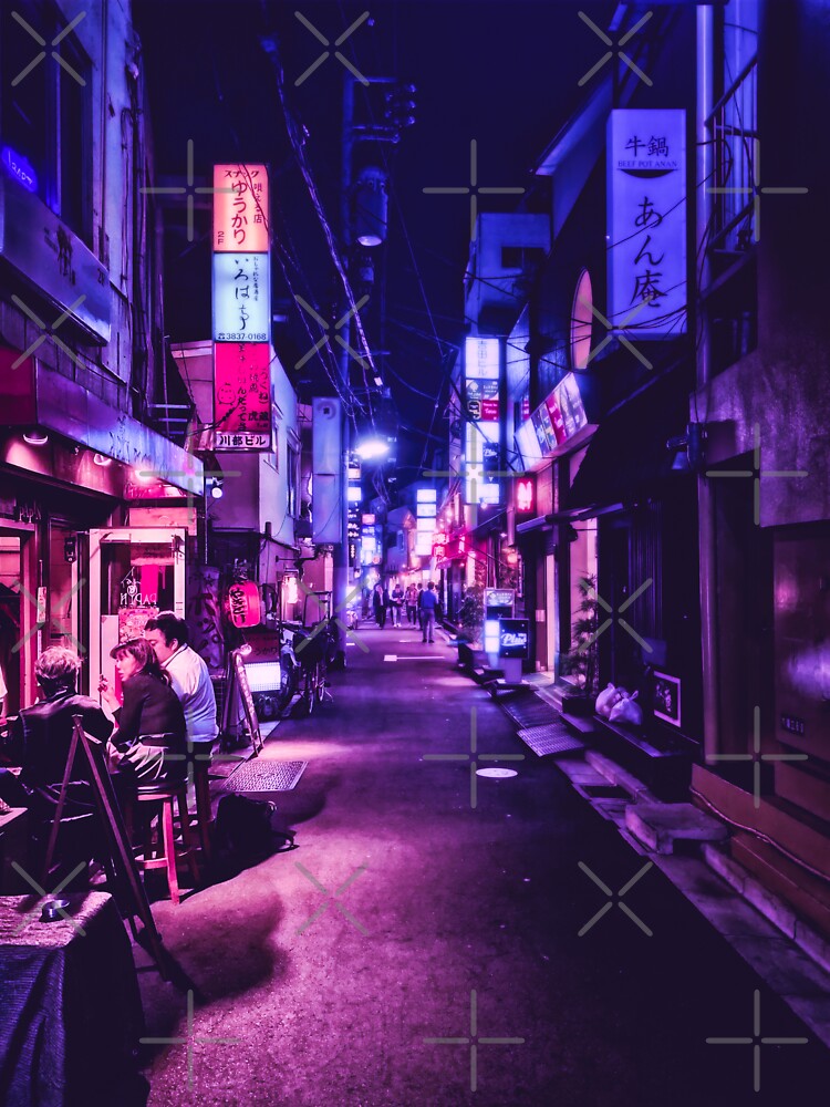 Download Tokyo City Lights Purple Aesthetic Anime Wallpaper | Wallpapers.com