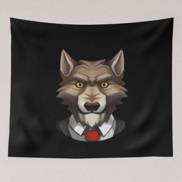 Item preview, Tuxedo Wolf Sticker designed and sold by Artistic Mind.