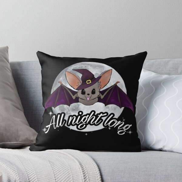 Item preview, adorable flying warlock bat in night sky with full moon | digital art | nightshift | Halloween designed and sold by DigitalEurydice.
