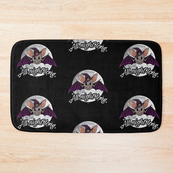 Item preview, adorable flying warlock bat in night sky with full moon | digital art | nightshift | Halloween designed and sold by DigitalEurydice.