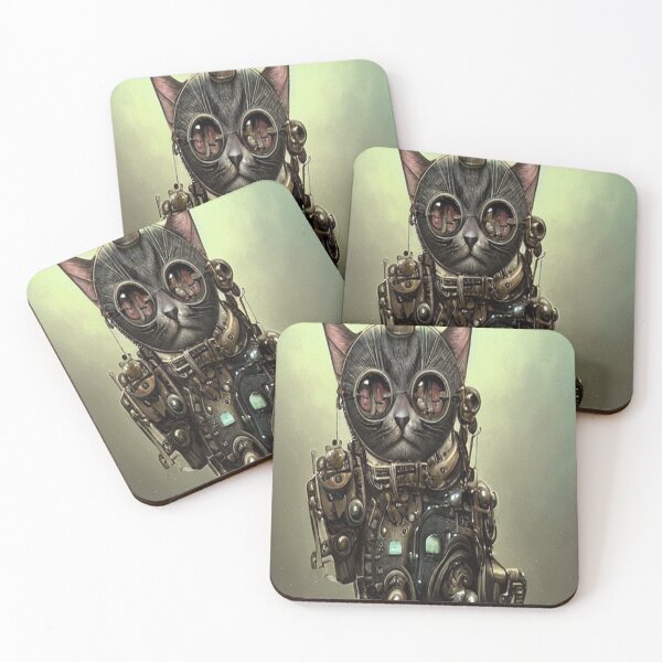 Item preview, Cute and dirty Steampunk Space Cat designed and sold by aventi24.