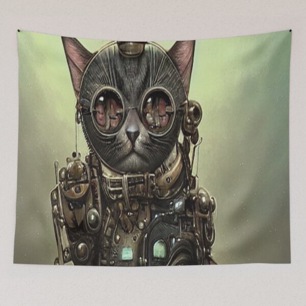 Item preview, Cute and dirty Steampunk Space Cat designed and sold by aventi24.