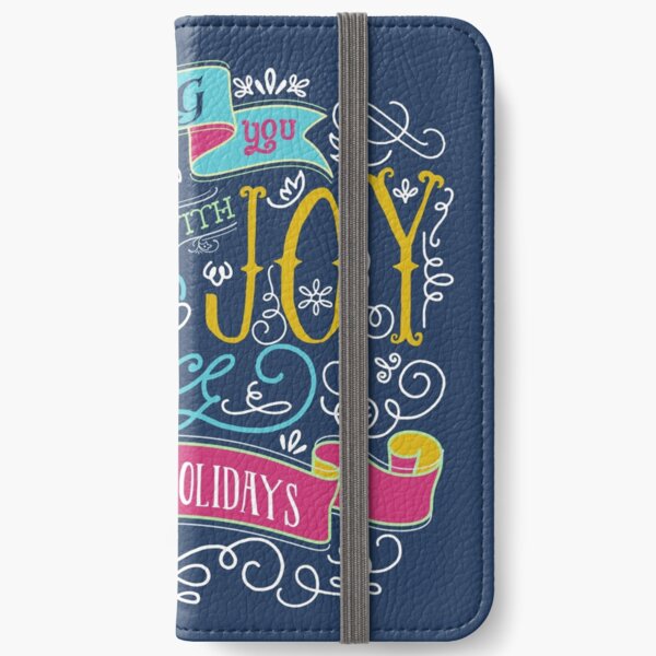 Love Joy Peace Christmas Typography Happy Holidays Banner iPhone Wallet