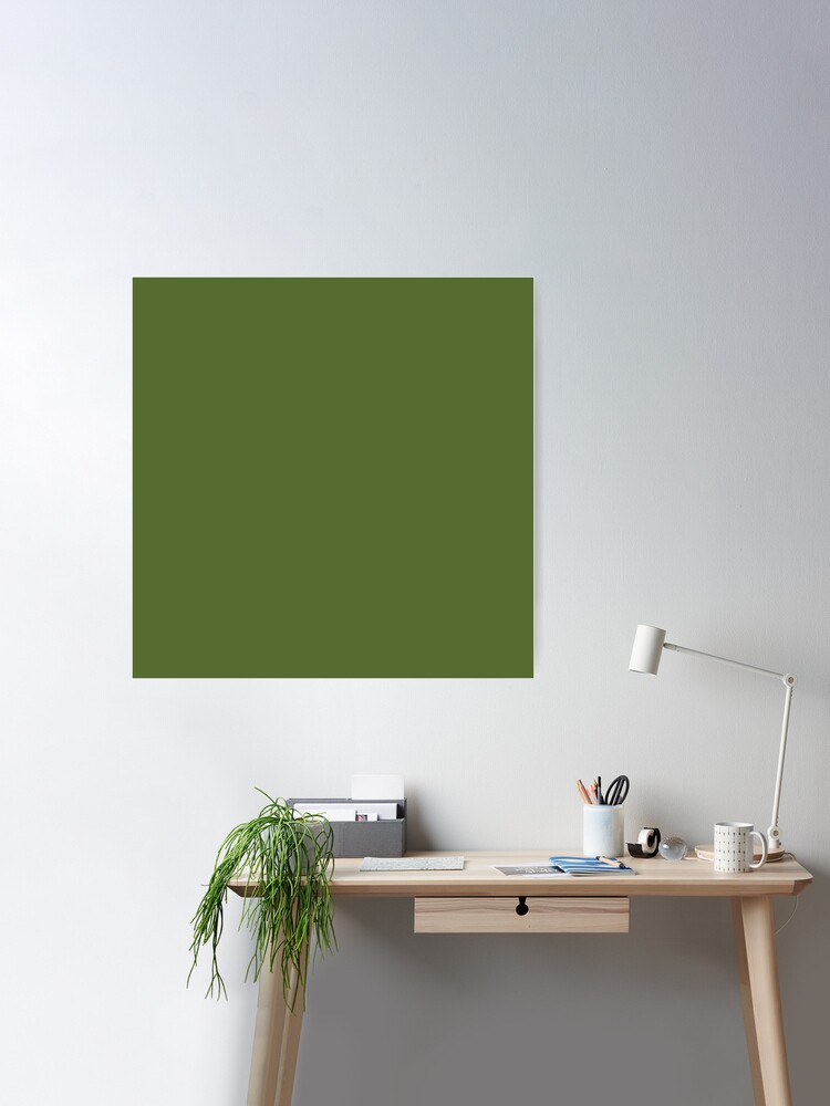 SOLID PLAIN DARK OLIVE GREEN - OVER 100 SHADES OF GREEN ON