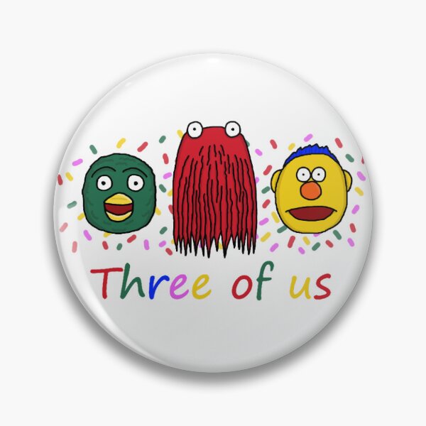 Item preview, Three of us - Don't Hug Me I'm Scared sticker designed and sold by HayCow.