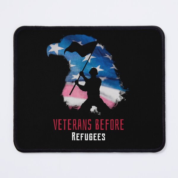 Item preview, Veterans Before Refugees t shirt designed and sold by Rodayna Elnaggar.