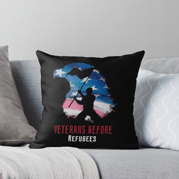 Item preview, Veterans Before Refugees t shirt designed and sold by Rodayna Elnaggar.