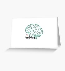 Psychologie-Gehirn-Aufkleber Grußkarte
