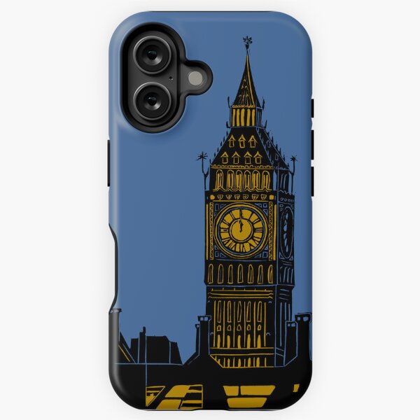 Item preview, Big Ben London Silhouette Linocut designed and sold by Maddy Bennett.