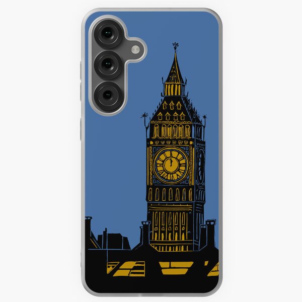 Item preview, Big Ben London Silhouette Linocut designed and sold by Maddy Bennett.