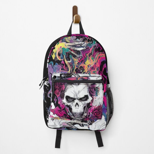 Item preview, Comic style skull with smoke and psychedelic colors designed and sold by Imaginety.