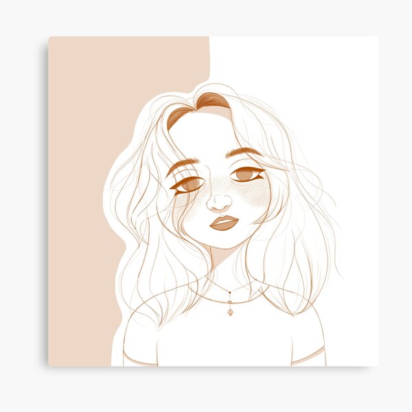 Drawing illustration of girl portrait iPad Case & Skin for Sale by  KholoodIllust