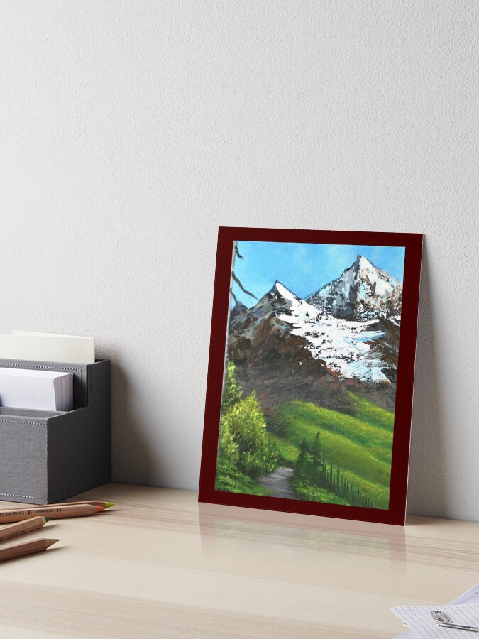 Beautiful Mountain Art, Rocky Mountains, Camping Art, Hiking Trail