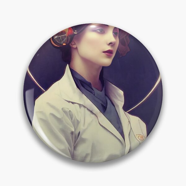Item preview, Beautiful Chemist with Lab Journal Art Nouveau Style Abstract designed and sold by ARTIFLAVE.