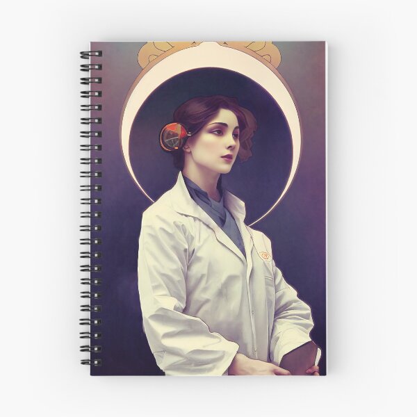 Item preview, Beautiful Chemist with Lab Journal Art Nouveau Style Abstract designed and sold by ARTIFLAVE.