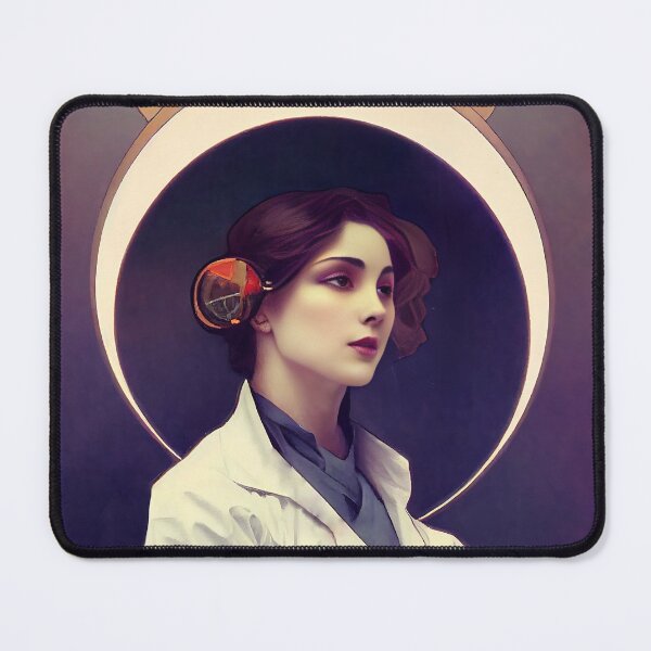 Item preview, Beautiful Chemist with Lab Journal Art Nouveau Style Abstract designed and sold by ARTIFLAVE.