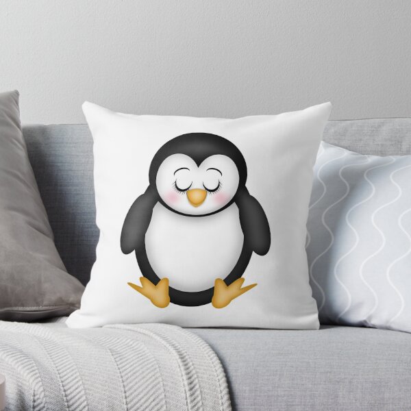 Penguin throw clearance pillow