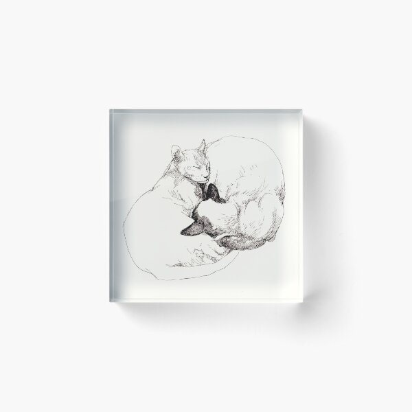 Chinky and Chang ~ yin and yang Acrylic Block