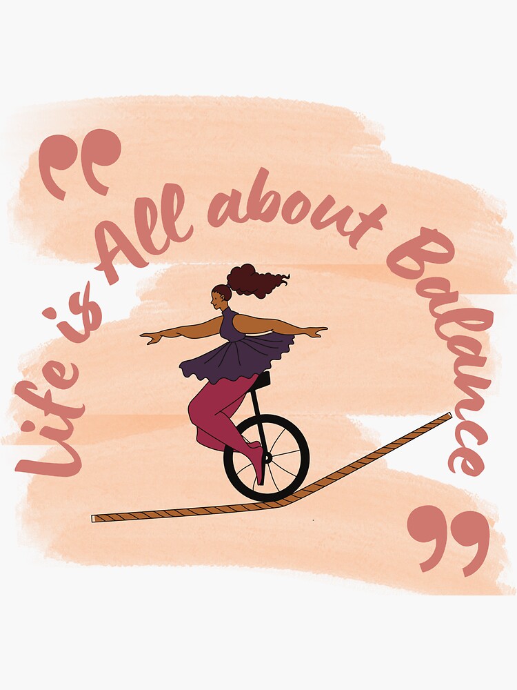 "Unicycle Funny Gifts Life Is All About Balance Tightrope Peace Love