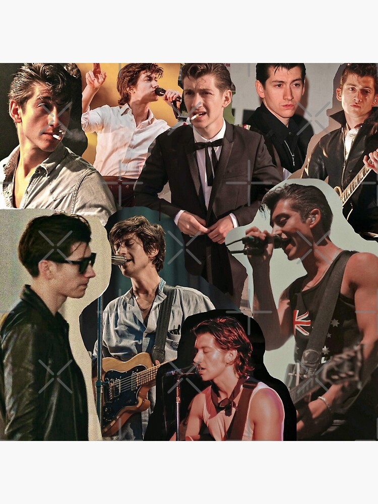 Thumbnail 4 of 4, Pillow, Alex Turner Arctic Monkeys Collage designed and sold by melodiesart.