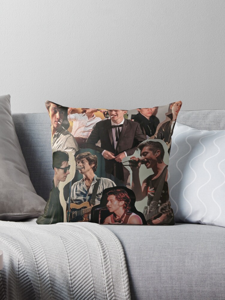 Thumbnail 1 of 4, Pillow, Alex Turner Arctic Monkeys Collage designed and sold by melodiesart.
