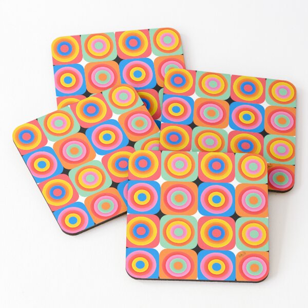 Item preview, Rainbow Bullseye Checkerboard Pattern designed and sold by Vicki Dunlop.
