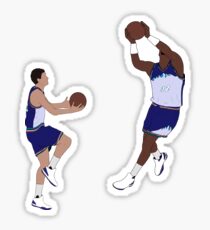John Stockton Alley Oop To Karl Malone Sticker