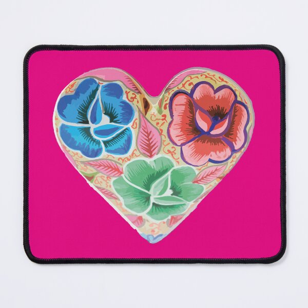 Item preview, Mexican embroidery heart tehuana flowers colorful  market designed and sold by T-Mex.
