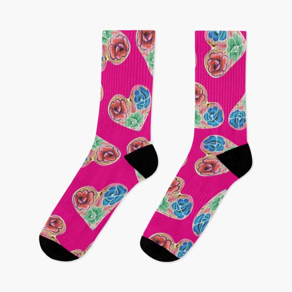 Item preview, Mexican embroidery heart tehuana flowers colorful  market designed and sold by T-Mex.