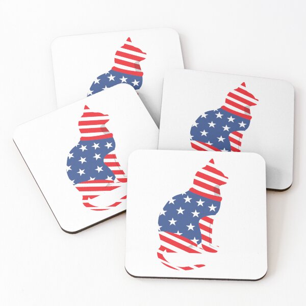 Item preview, Cat USA Flag Cat lover designed and sold by A6tan-graphiste.