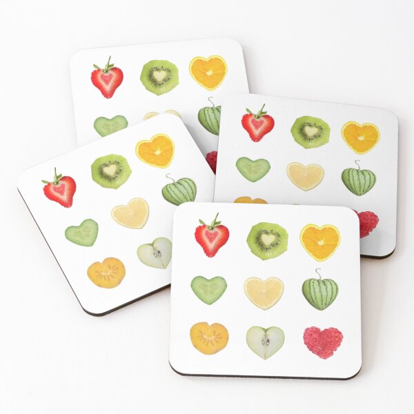 Item preview, Heart fruit sticker pack designed and sold by iridescentjelly.