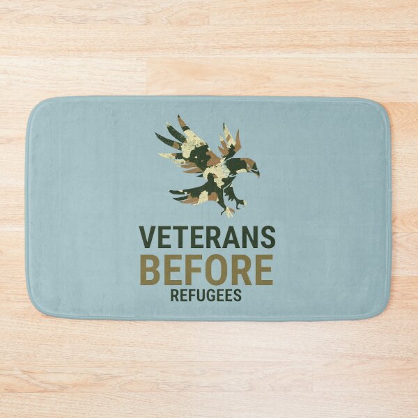 Item preview, Veterans Before Refugees t shirt designed and sold by Rodayna Elnaggar.