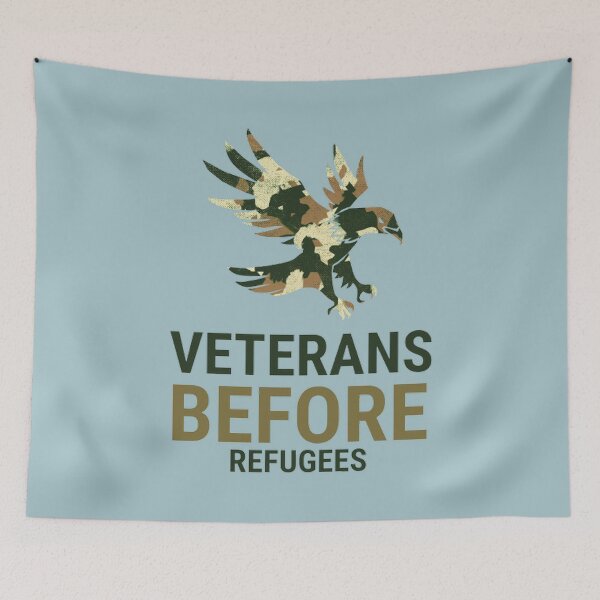 Item preview, Camiseta de veteranos antes de refugiados designed and sold by Rodayna Elnaggar.