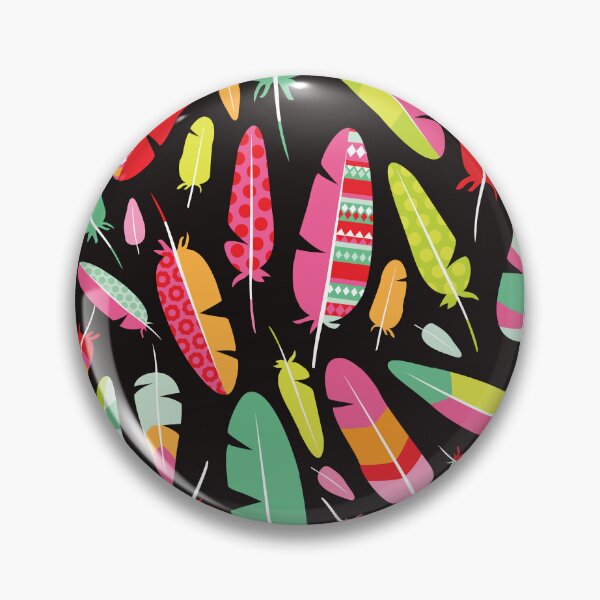 Artikelvorschau, Tropical Feathers Tribal - Black entworfen und verkauft von Rainbows Galore.