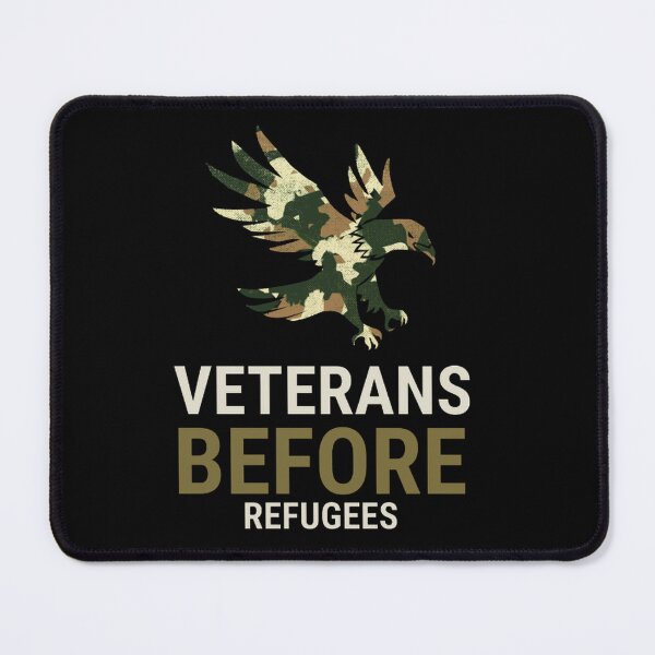 Item preview, Veterans Before Refugees t shirt designed and sold by Rodayna Elnaggar.