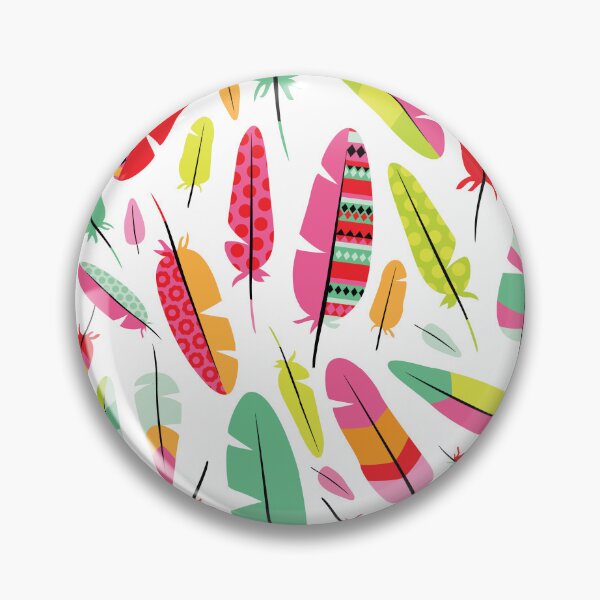 Artikelvorschau, Tropical Feathers Tribal - White entworfen und verkauft von Rainbows Galore.