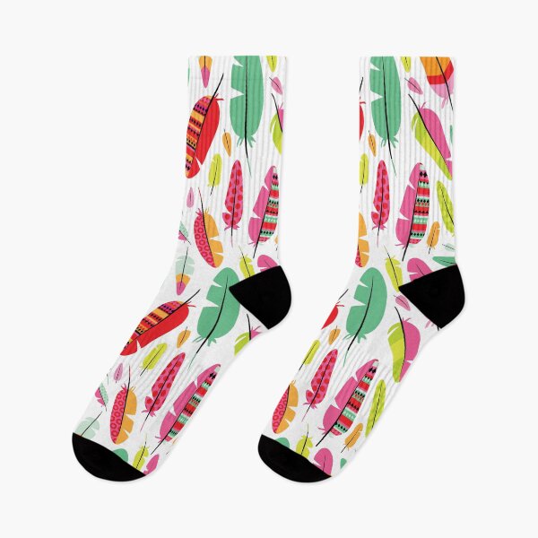Artikelvorschau, Tropical Feathers Tribal - White entworfen und verkauft von Rainbows Galore.