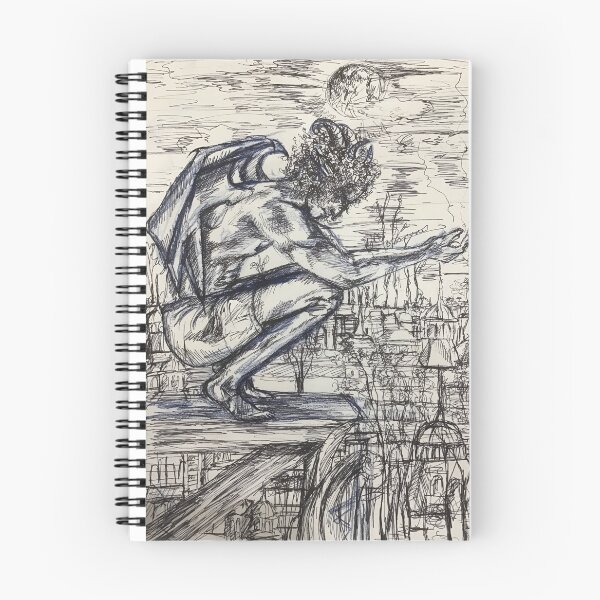 Item preview, Gargoyle man-inktober day 1 prints and products designed and sold by avaorourk3.