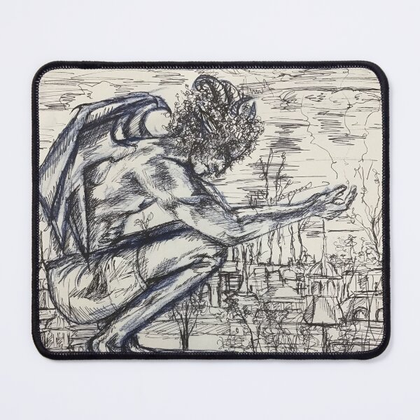 Item preview, Gargoyle man-inktober day 1 prints and products designed and sold by avaorourk3.