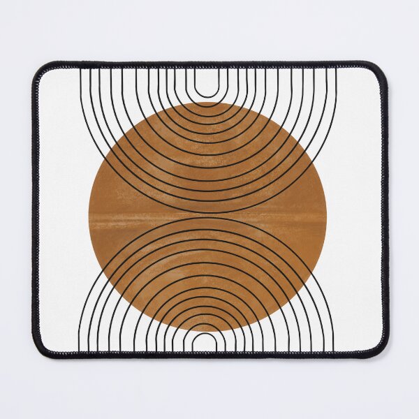 Item preview, Modern Contemporary Composition Minimalist Sunrise Abstract Flow Poster Arch Balance Brown Sun Rainbow Mid-Century lines Boho Geometric designed and sold by thanyaj.