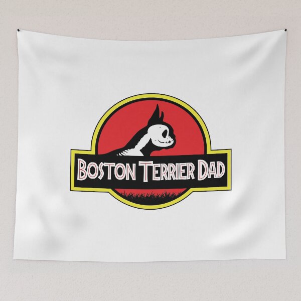 Item preview, (For Bright Background) Jurassic Boston Terrier Dad designed and sold by More Cute Dogs.