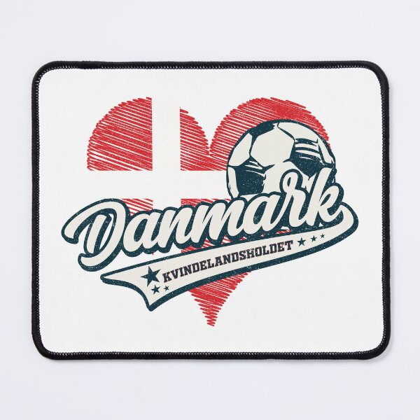 Item preview, Danmark/Denmark Womens Football Team (Football Heart) designed and sold by Numero14.