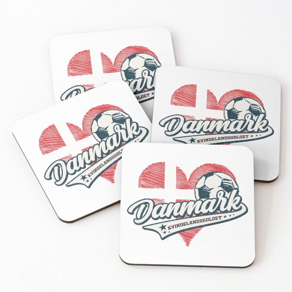 Item preview, Danmark/Equipo de fútbol femenino de Dinamarca (Football Heart) designed and sold by Numero14.