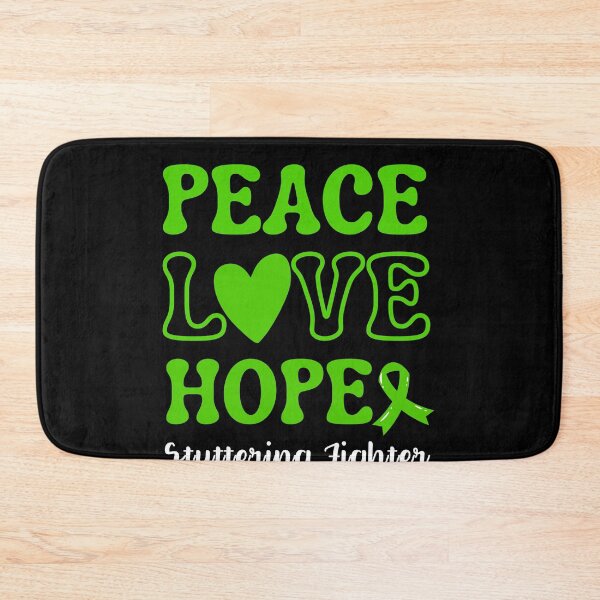 Item preview, Peace Love Hope Stuttering Fighter Ribbon designed and sold by Sasikharn.