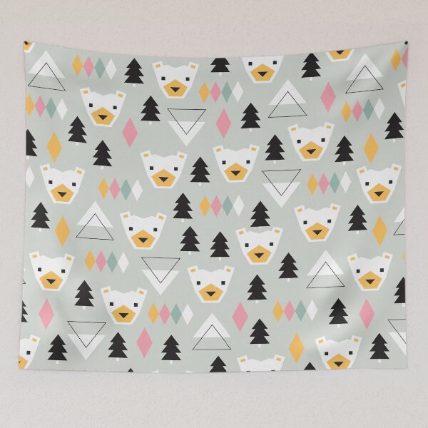 Item preview, Winter Polar Bears Forest designed and sold by Rainbows Galore.