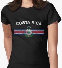 Chemise de drapeau du Costa Rica - Emblème du Costa Rica et chemise de drapeau du Costa Rica T-shirt col V femme